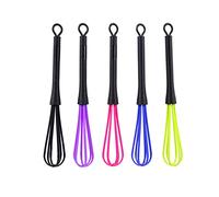 Jeffergarden Batidor de Plástico de 5 Uds, Juego de Batidor de Globo para Teñir el Cabello y Uso en la Cocina con de Agarre Suave de 18,1 Cm