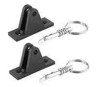 Jeffergarden Bisagra de Cubierta Bimini para Barco, Bisagra de Cubierta Marina de Acero y Plástico con Pasador de Anillo Dividido, Soporte de Dosel de 62 X 21 Mm, Paquete de 2 para Kayak, Canoa,