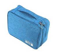 Jeffergarden Bolsa de Almacenamiento 24.5x18x10cm, Caja de Almacenamiento de Ropa de Invierno de Nylon de Poliéster con Rejillas Múltiples, Organizador de Armario de Viaje Portátil para Gadgets de
