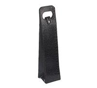 Jeffergarden Bolsa de Mano de Cuero Reutilizable para Vino Tinto, Hermoso Portador de Cáscara Dura para Embalaje de Vino, Fiestas (cocodrilo Negro)