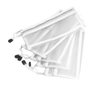 Jeffergarden Bolsas de Malla de Malla de 10 Piezas a Prueba de Agua Organizador de Archivos de Doble Capa para Suministros de Oficina de Papel A6 Almacenamiento de Viajes (WHITE)