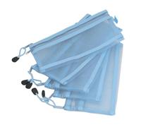Jeffergarden Bolsas de Malla de Malla de 10 Piezas a Prueba de Agua Organizador de Archivos de Doble Capa para Suministros de Oficina de Papel A6 Almacenamiento de Viajes (BLUE)