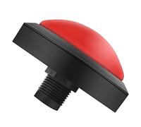 Jeffergarden Botón Arqueado Iluminado, Plástico Metal Convexidad Botón | Botón iluminado, botón pulsador convexo de Metal plástico 100mm DC12V con microinterruptor, luz LED fácil montaje DIY