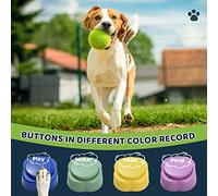 Jeffergarden Botón de Grabación de Voz para Entrenamiento de Mascotas, Material ABS Duradero, 4 Botones con Reproducción Clara, Ideal para la Comunicación entre Perros y Gatos en el Hogar y la Oficina