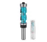 Jeffergarden Broca de Enrutador de Borde de Descarga 1/2 Pulgada Vástago de 43 Mm Longitud de Corte Doble Rodamiento de Carbido de Rodamiento de Carbida Herramienta para Bordes Lisos
