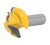 Jeffergarden Broca Enrutadora de 45 Grados Cortador de Inglete de Bloqueo de Carburo Cementado Vástago de 1 2 Pulgadas Profundidad de Corte de 12,7 Mm 2 Flautas para Madera MDF Contrachapado Grabado