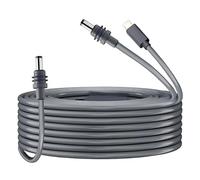 Jeffergarden Cable de Alimentación CC para Mini Tipo C, Material de Cobre y Caucho, Diseño 2 en 1, Resistente Al Agua IP68 para Uso en Exteriores, Longitud de 5 M para Mini Antenas Parabólicas y