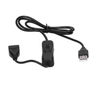 Jeffergarden Cable de Extensión de Interruptor USB, Cable de Alimentación Macho a Hembra de 4 Núcleos 28 AWG con Interruptor de Encendido/apagado, Admite Datos de Disco U, para Dispositivos USB de