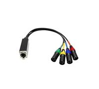 Jeffergarden Cable Extensor de Sonido XLR a RJ45 de 4 Canales, Transmisión de Señal Balanceada Profesional con Carcasa Metálica para Grabación en Estudio y Eventos en vivo. (XLR macho)