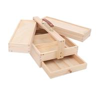 Jeffergarden Caja de Almacenamiento de Herramientas para Artistas, Organizador de Suministros de Arte de Madera de 3 Capas con Compartimentos de Cajones para el Hogar, Escuela y Estudio