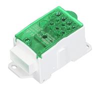 Jeffergarden Caja de Conexiones de Bloque de Terminales, Caja de Distribución de Energía de Carril DIN de Latón PA66 500A 690V con Cubierta Ignífuga para Gabinetes de Alto Voltaje (GREEN)