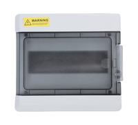 Jeffergarden Caja de Disyuntor de 9 Vías, Caja de Distribución Eléctrica ABS Resistente a la Intemperie de PC, Panel de Alimentación de Cubierta Transparente para Uso Interior y Exterior