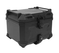 Jeffergarden Caja de Equipaje Trasero para Motocicleta ABS Top Case 45L Maletero de Almacenamiento Impermeable de Liberación Rápida con de Bloqueo de Tiras Reflectantes para Conductores de Turismo que