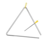 Jeffergarden Campana de Triángulo de Acero de 4 Pulgadas, Mazo de Metal, Niños Rhythm de Niños Aprendiendo Instrumentos Musicales Muy Bien para Sonidos, Ritmo, Ritmo (De 10 Pulgadas)
