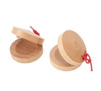 Jeffergarden Castañuelas de Madera para Niños, Instrumento Musical de Madera de Haya para Aprendizaje de Ritmo, Perfecto para Ocio Familiar y Educación Temprana