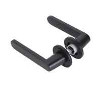 Jeffergarden Cerradura de Manija de Puerta Silenciosa, Conjunto de Cerradura Interna Negra con Núcleo de Cobre, Funcionamiento Silencioso para Dormitorios y Puertas de Madera Interiores