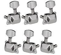 Jeffergarden Clavijas de Afinadores de Guitarra de Buena Calidad, Clavijas de Aleación de Zinc para Guitarra Acústica Eléctrica, Amplia Compatibilidad, Buen Rendimiento, Fácil Instalación, 6 Piezas