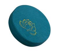 Jeffergarden Cojín de Meditación de Algodón de Espuma Dura, Almohada de Lino para el Suelo para Práctica de Yoga Zen, Cojín Redondo de 15,7 Pulgadas con Funda Lavable Desmontable para Tatami de