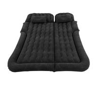 Jeffergarden Colchón Hinchable para Coche, Cama de Viaje Inflable, Colchoneta para Dormir Flocada de PVC, 174 X 126 Cm con 2 Reposacabezas, Bolsa de Almacenamiento con Bomba para SUV, Camping, (BLACK)