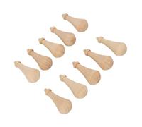 Jeffergarden Colgante de Madera sin Terminar, Schima Superba Natural con Cuerda, 10 Formas Lindas sin Pintar para Manualidades y Decoración del Hogar