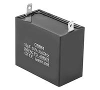 Jeffergarden Condensador de Arranque de Motor CBB61, Película de Polipropileno Metalizado, Baja Fuga, 16 Uf 300 VAC, Ideal para Generadores de Gas sin Escobillas