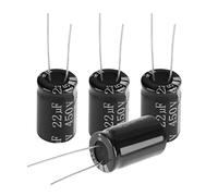Jeffergarden Condensadores Electrolíticos Axiales de 450 V 22 UF, Condensador Polarizado con Cables de Cobre Estañado, Baja Impedancia y Baja Fuga 221 F para Amplificador de Tubo Electrónica de