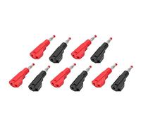 Jeffergarden Conector Banana Telescópico Confiable y Exquisito de PVC de 4 Mm, Retardante de Llama, Adecuado para Pruebas Numéricas Eléctricas, Fácil de Conectar con Adaptador Hembra Bannan