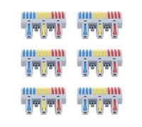 Jeffergarden Conector de Cable de Palanca a Presión con 3 Entradas y 12 Salidas, PA66 y Cobre, Cableado Sencillo para Proyectos Eléctricos e Iluminación del Hogar