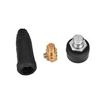 Jeffergarden Conector de Cable de Soldadura Serie DKJ, Adaptador de Montaje Rápido de Cobre con Transmisión de Potencia Estable para Máquinas de Soldadura Eléctricas (DKJ35-50 negro)