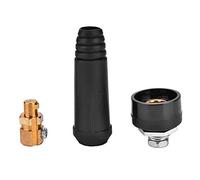 Jeffergarden Conector de Cable de Soldadura Serie DKJ, Adaptador de Montaje Rápido de Cobre con Transmisión de Potencia Estable para Máquinas de Soldadura Eléctricas (DKJ10-25 negro)