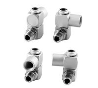 Jeffergarden Conector de Manguera de Aire de 150 PSI Adaptador de Manguera de Aire Giratorio Adaptador de de Giratorio de 360 grados 2 Ubicaciones Rosca Macho Hembra Aluminio con 4 Piezas para