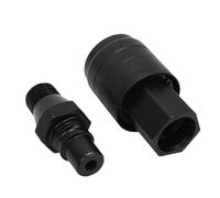 Jeffergarden Conector Rápido de Broca de Agua, Adaptador de Liberación Rápida de Acero Roscado M22 con 2 Cajas de Almacenamiento para Plataformas de Perforación de Agua