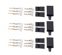 Jeffergarden Conector Servo Receptor Enchufe Macho Hembra Terminales Chapados en Oro para Batería RC con Cerradura Kit de 50 Piezas, Construcción de Latón ABS para Pruebas y Mediciones Electrónicas