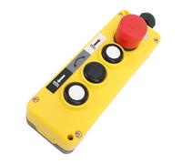 Jeffergarden Control de la Grúa Industrial Push Button Switch 3 Teclas hacia Abajo con Parada de Emergencia para los Polipastos y Equipos de Elevación