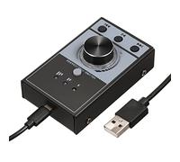 Jeffergarden Control de Volumen de la Computadora USB Multimedia, Conmutación de Canciones de Soporte de Controlador de Volumen Práctico y Tamaño Portátil de Silencio con Controlador USB