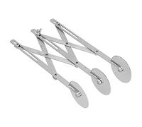 Jeffergarden Cortador de Rodillo de Masa de Ancho Ajustable, Cortes Precisos, Herramienta para Hornear Pasteles, Suministros de Cocina, Divisor de Ruedas Múltiples de Acero Inoxidable, para