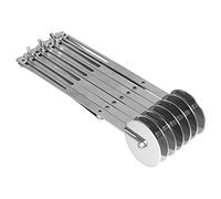 Jeffergarden Cortador de Rodillo de Masa de Ancho Ajustable, Cortes Precisos, Herramienta para Hornear Pasteles, Suministros de Cocina, Divisor de Ruedas Múltiples de Acero Inoxidable, para
