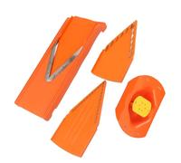 Jeffergarden Cortadora de Mandolina, Cortador de Verduras con Hoja en V de Acero Inoxidable con Base de ABS Engrosada, Espesor Ajustable, 3 Inserciones y Protector de Mano para Preparación de Cocina