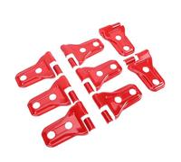 Jeffergarden Cubierta de Bisagra de Puerta Embellecedor ABS Accesorios Exteriores 16 Piezas Protector contra Arañazos sin Perforación para JL JLU Unlimited Sport Sahara 2018 2025 JT 2020 2025 (rojo)