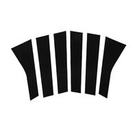 Jeffergarden Cubierta del Pilar de la Ventana de la Puerta del Coche, Panel Exterior de PC, 6 Piezas, Parte Trasera Adhesiva, Ajuste de Postes de Pilar Negro, Cobertura contra Arañazos y Fácil (BLACK)
