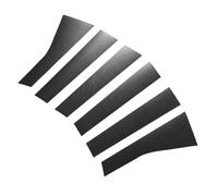 Jeffergarden Cubierta del Pilar de la Ventana de la Puerta del Coche, Panel Exterior de PC, 6 Piezas, Parte Trasera Adhesiva, Ajuste de Postes de Pilar Negro, Cobertura contra Arañazos y Fácil