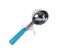 Jeffergarden Cuchara para Helado de Acero Inoxidable con de Plástico Palanca de Liberación de Cuchara para Frutas de Calidad Alimentaria de 4,2 a 8 Cm para el Hogar, Cocina, Tienda de Postres, Masa