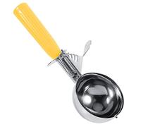 Jeffergarden Cuchara para Helado de Acero Inoxidable con de Plástico Palanca de Liberación de Cuchara para Frutas de Calidad Alimentaria de 4,2 a 8 Cm para el Hogar, Cocina, Tienda de Postres, Masa
