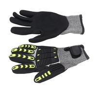 Jeffergarden de Trabajo de Seguridad, Protección de Nudillos TPR Resistente a Cortes, Palma de Nitrilo Antideslizante para Construcción, Jardinería, Fabricación, con Compatibilidad con (M)