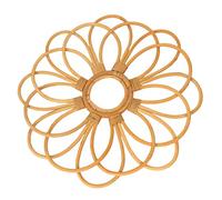 Jeffergarden Decoración de Pared de Ratán Bohemio, Arte de Fibra Tejida a Mano, Cesta de Pared de Flores de 42 Cm para Sala de Estar y Dormitorio