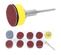 Jeffergarden Discos de Lijado 100PCS Óxido de Aluminio Abrasivo Disco de | Discos de lijado 100 Uds. Disco de lijado abrasivo de óxido de aluminio juego autoadhesivo de 1 pulgada con almohadilla de