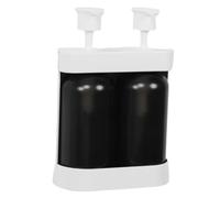 Jeffergarden Dispensador de Líquido, ABS, Montaje en Pared, Dispensador de de Doble Cámara, 380 Ml X 2, Tecla de Presión a Prueba de Fugas, Boquilla Extendida para Baño, Cocina, Hotel, Restaurante