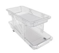 Jeffergarden Dosis de Refrescos de Rollo de Organizador, Almohadillas Anti -Slip -BOD BOD Drinks Organizador de Carga Fuerte 2 Capa para Despensa