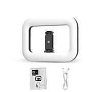 Jeffergarden Equipo de Vídeo para Teléfono Inteligente con Luz, Luz LED de Brillo Ajustable para Cine y Vlogging de 2500K a 8500K, Compatible con la Mayoría de los Teléfonos Inteligentes