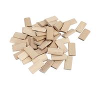 Jeffergarden Espiga de dominó de Madera de Haya, Insertos de Madera de Haya Maciza Natural de 6 X 40 Mm, Tacos Planos de Carpintería No Expandibles para Empalme de Muebles, Fabricación de Gabinetes